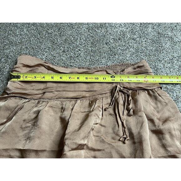 Aerie Mini Skirt Copper Color Pebble Look Material Elastic Waist Womens Size XL - Picture 8 of 8
